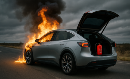 ¿Qué pasa si tu coche se incendia? Cómo actuar y por qué deberías llevar un extintor en el maletero