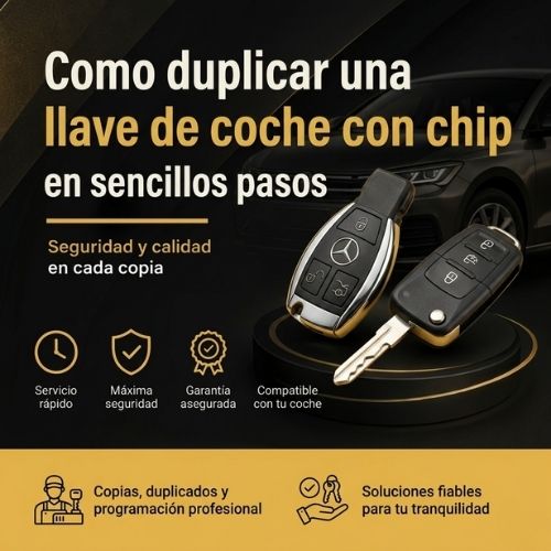 Como duplicar una llave de coche con chip​