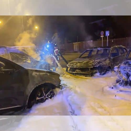 Un incendio en un aparcamiento de Leganés obliga a acordonar la zona